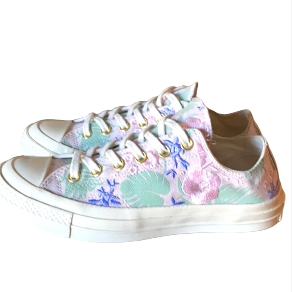 Converse All Star Floral Embroidered Chuck Taylor Palm Print - Picture 4 of 4